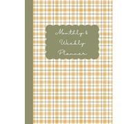 Monthly & Weekly Planner: Green and Yellow Plaid