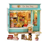 Montidey Kit de casa de muñecas en miniatura, kit de casa de muñecas con cubierta a prueba de polvo, mini casa de muñecas de madera hecha a mano, idea creativa para regalo de cumpleaños (cuento de