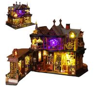 Montidey Kit de casa de muñecas en miniatura, modelo de casa de muñecas de madera 3D con cubierta a prueba de polvo y movimiento musical, escala 1:24, idea creativa de habitación para regalo de