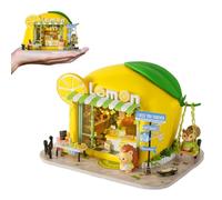 Montidey Kit de casa de muñecas en miniatura, modelo de casa de muñecas de madera 3D con luz LED creativa, regalo perfecto para amigos, amantes y familiares (tienda de bebidas)