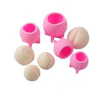 Montidey Molde de silicona en forma de melocotón 3D para hornear pasteles de mousse, bricolaje, fondant, azúcar, pasteles, frutas, postres, pasteles, herramientas de decoración