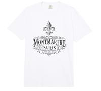 Montmartre Paris Francia Ornate Flor de lis Negro Impresión Comfort Colors Adult Heavyweight T-Shirt