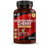 Montmorency Cherry 6000mg - 360 Capsules High Strength Concentrate - Natural Tart Cherry Vegan Supplements (not Tablets or Powder) - Non-GMO, 6 Months Supply - (2 per serving) Made in the UK