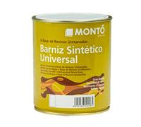 Montó Barniz Sintético al Disolvente, Uso Universal, Excelente Dureza y Rápido Secado, Efecto Brillante Incoloro (375ml, Incoloro 900 Brillante)
