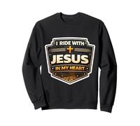 Monto con Jesús en mi corazón Motocicleta Motocicleta MX Sudadera