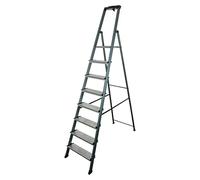 Monto Escalera de tijera Safemat (Altura de trabajo: 3,7 m, Número de peldaños: 8 ud., Carga soportada: 150 kg, Aluminio)