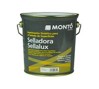 MONTÓ Selladora Sellalux. Imprimación Sintética al Disolvente de color Blanco de Excelente Brochabilidad e Igualación, Regula la Absorción. (4L)