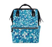 MONTOJ Aqua Screwy Blue Mosaic Plane bolsa de viaje Campus Mochila