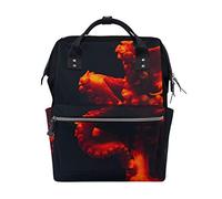 Montoj Awesome - Mochila de Viaje de Lona con diseño de Pulpo Rojo