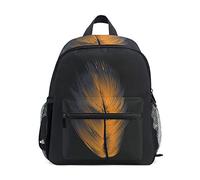 MONTOJ Bolsa de viaje con plumas doradas para la escuela