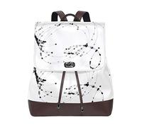 MONTOJ Circle Geométrica Line Figure cuero Bolsa de viaje Campus Mochila