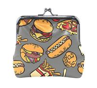 MONTOJ Cool Food Party Hamburguesas Pizza Hot Dog - Monedero para mujer, Multi, Talla única