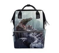 Montoj Cool Spinosaurus Dinosaurus con tormenta Tropical Mochila de Lona para Viajes