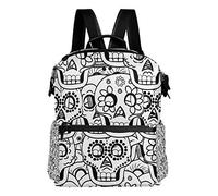 Montoj Day of The Dead Sugar Skull - Mochila de Viaje de Piel con diseño de Calavera