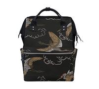 MONTOJ Flying Red-Crowned Crane bolsa de viaje Campus Mochila