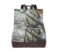 Montoj Graffiti Vintage Mad Boy Bolsa de viaje de cuero Mochila Campus
