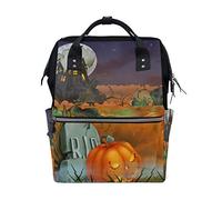 Montoj Happy Halloween Background Lona Mochila de Viaje Campus Mochila