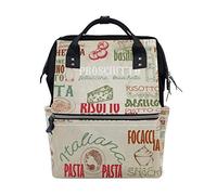 MONTOJ Italia Gourmet Art Mochila de Lona para Viajes