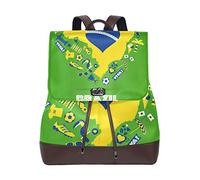 MONTOJ Mochila con diseño de Mapa de Brasil y Elementos