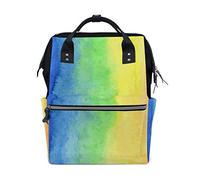 Montoj Mochila de Lona Abstracta Acuarela de Colores Arco Iris Fondo de Lona Mochila de Viaje para Campus