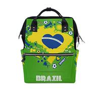MONTOJ Mochila de Lona con diseño de Mapa y Elementos de Brasil