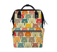 MONTOJ Mochila de Lona con patrón de Osos para Viajes