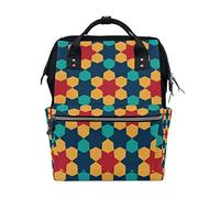 MONTOJ Mochila de Lona con patrón Floral Azul Marino para Viajes