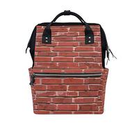MONTOJ Mochila de Lona con Textura de ladrillo para Viajes