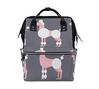 Montoj Mochila de Lona para Pintar caniche Rosa