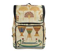 MONTOJ - Mochila de Senderismo con Elementos egipcios Antiguos, Mochila de Senderismo y Viaje con Compartimento para portátil y Mochila de Camping