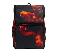 Montoj Mochila de Senderismo y Viaje con diseño de Pulpo Rojo con Compartimento para portátil y Mochila de Camping
