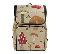 MONTOJ Mochila de Senderismo y Viaje con patrón de Setas Colorido, Mochila de Senderismo con Compartimento para portátil y Mochila de Camping