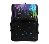 Montoj Mochila de Senderismo y Viajes con patrón de Lunares Coloridos y Compartimento para portátil y Mochila de Camping