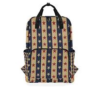 Montoj Mochila de Viaje 4 de Julio Día de la Independencia Bandera Americana Estrellas Mochila Escolar