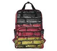 MONTOJ Mochila de Viaje con Bandera Alemana y ladrillo
