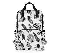 MONTOJ Mochila de Viaje con patrón de Conchas para Dibujar a Mano