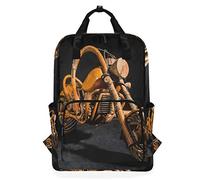 Montoj Mochila de Viaje de Madera para Motocicleta, Mochila Escolar