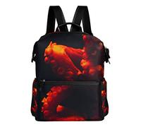 Montoj - Mochila de Viaje de Piel con diseño de Pulpo Rojo