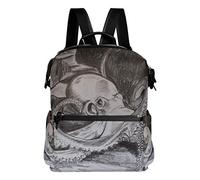 Montoj - Mochila de Viaje de Piel, diseño de Pulpo de mar