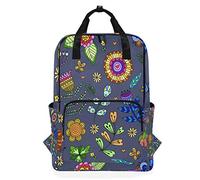 Montoj Mochila de Viaje Fluorescencia Color Plantas patrón Mochila Escolar