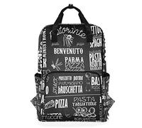 MONTOJ Mochila de Viaje Italia Art Word School Backpack