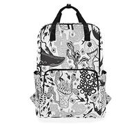 MONTOJ Mochila de Viaje Marine Benthos Art Sketching School Backpack