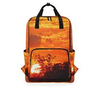MONTOJ Mochila de Viaje Mountain Red Cloud Sunset Mochila Escolar