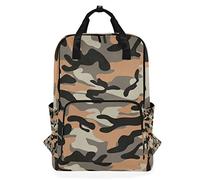 MONTOJ Mochila de Viaje Naranja Camuflaje Mochila Escolar