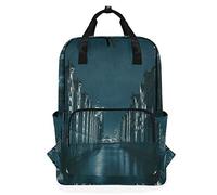 MONTOJ Mochila de Viaje Night European River Between Building School