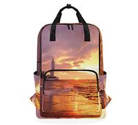 Montoj Mochila de Viaje Nubes Dawn Dusk Road To Sea School Mochila