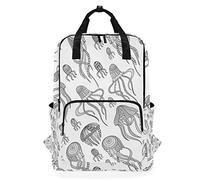 Montoj Mochila de Viaje para Dibujar a Mano, diseño de Pulpo, Mochila Escolar