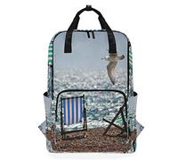 MONTOJ Mochila de Viaje para Playa, sillas de terraza, Mochila para Escuela Sea Mew