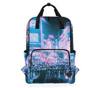 MONTOJ Mochila de Viaje Tokyo Crowded Rain Night School Mochila