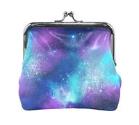 MONTOJ Monedero con diseño de universo de acuarela para niños, monedero para mujer, Multi, Talla única